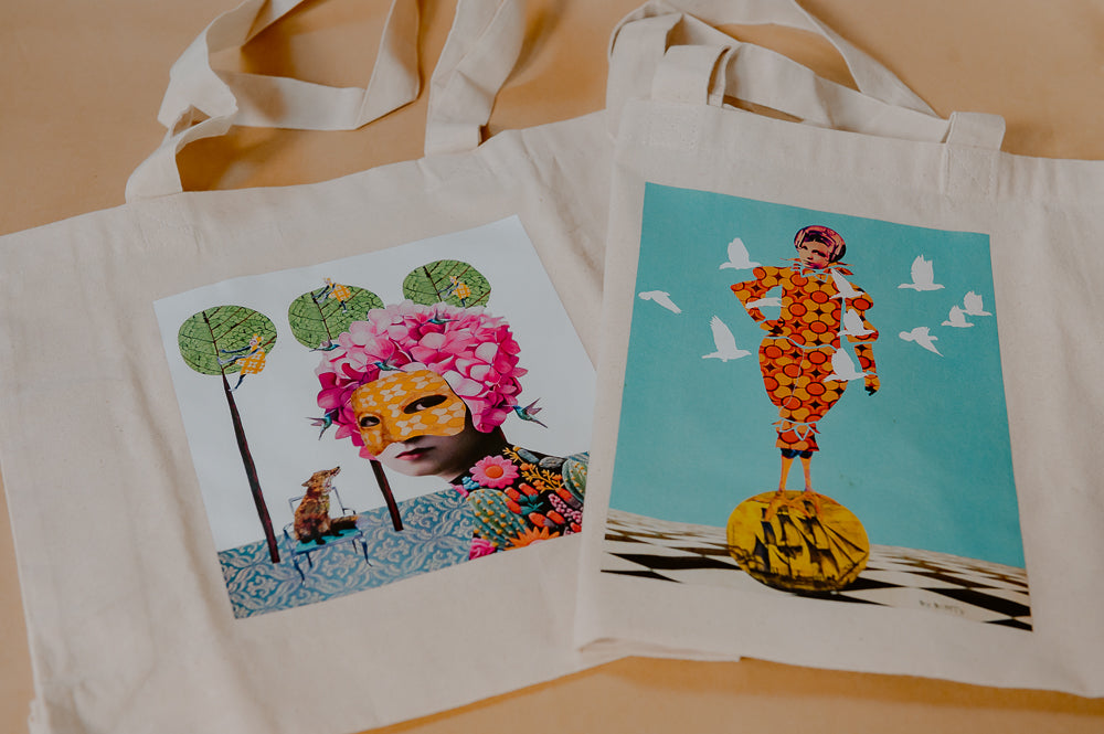 Custom Collage Art Tote Bag