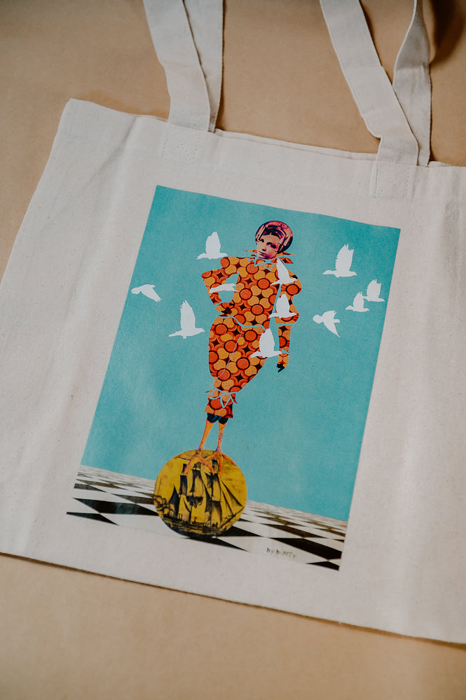 Custom Collage Art Tote Bag - Box add on