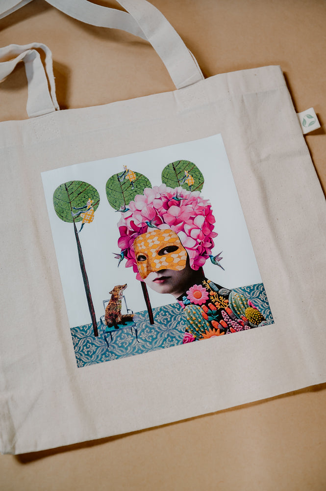 Custom Collage Art Tote Bag - Box add on