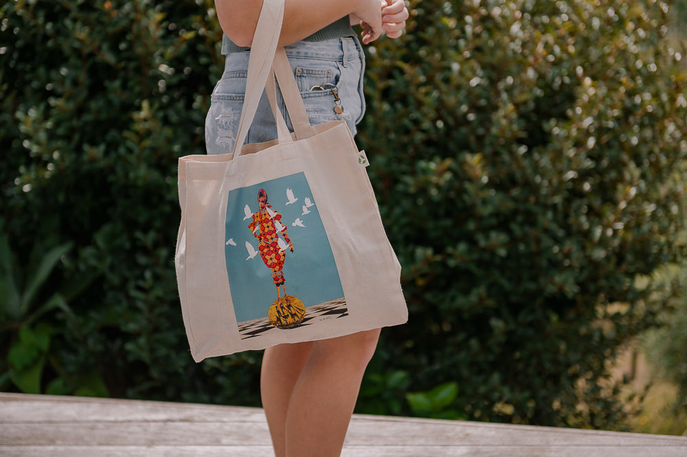 Custom Collage Art Tote Bag - Box add on