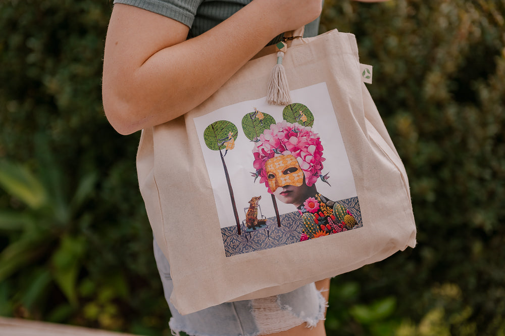 Custom Collage Art Tote Bag - Box add on